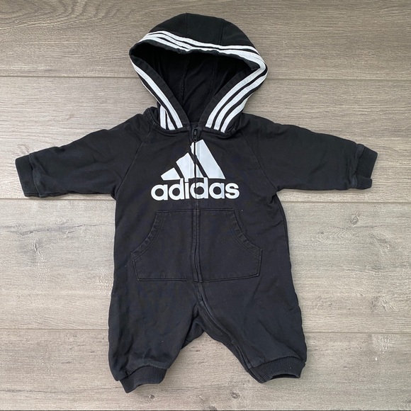 Adidas Logo Hooded Romper - Picture 2 of 6